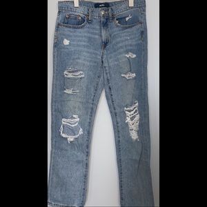 Ripped boyfriend jeans